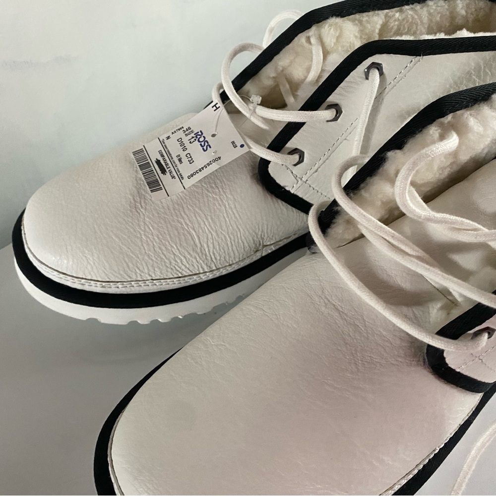 Trendy White Fur-Lined Boots